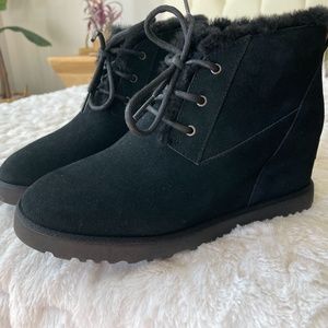 UGG Classic Femme Wedge Bootie, size 8
